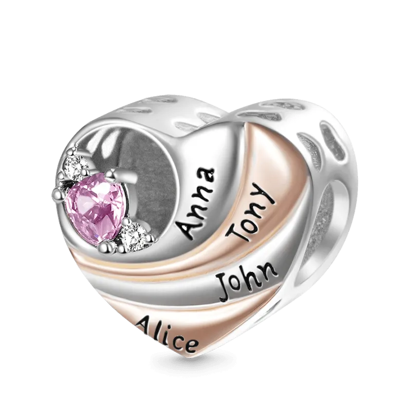 Gnoce Charm Personalizzato Amore Familiare Inciso