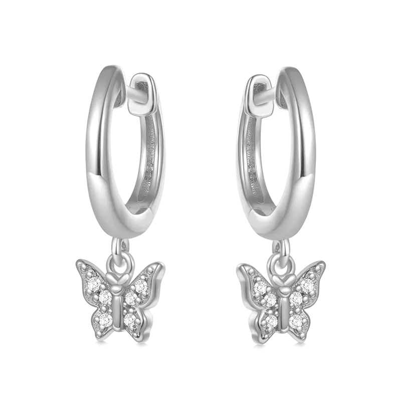 Gnoce Orecchini Pendenti A Farfalla