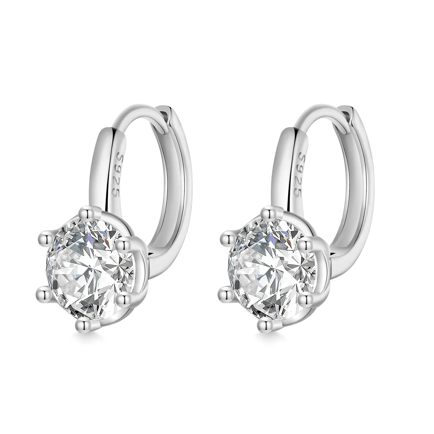 Gnoce Orecchini A Cerchio Classici A Taglio Rotondo