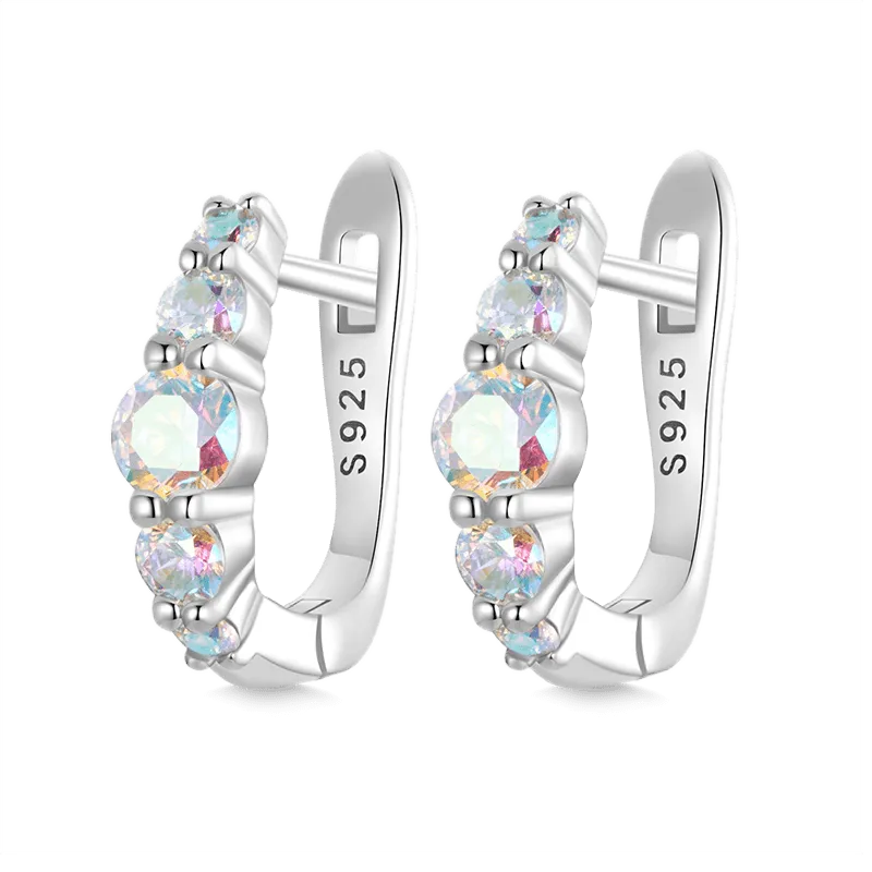 Gnoce Orecchini a Cerchio Multicolori a Forma di U