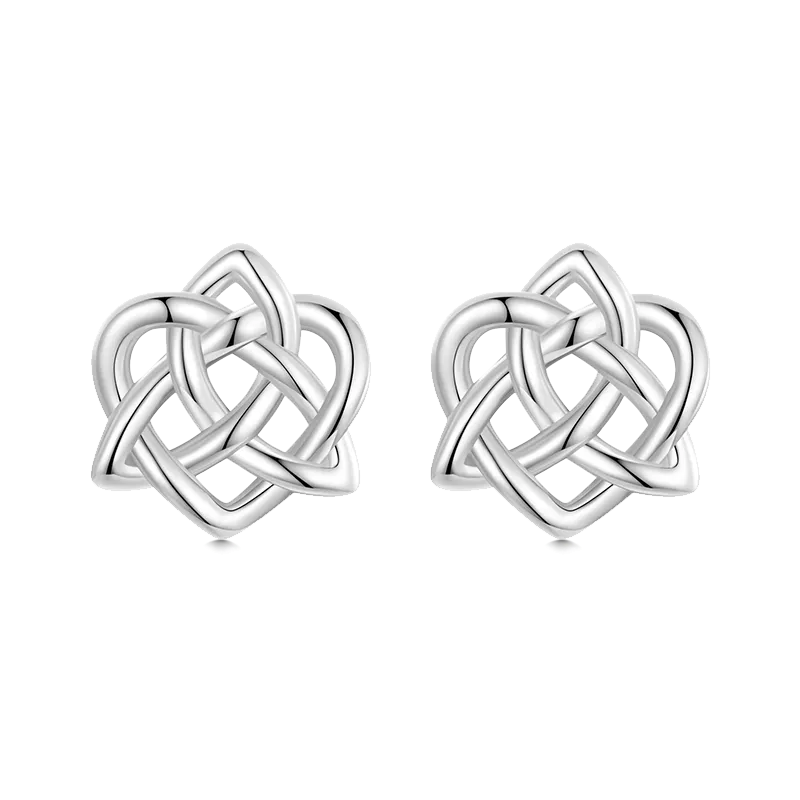 Gnoce Orecchini A Bottone Geometrici Con Nodo Celtico