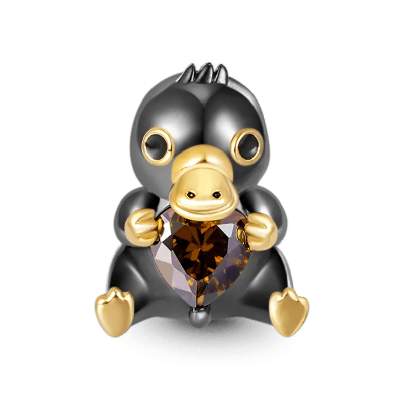 Gnoce Charm Ornitorinco Abbraccia la Pietra Cuore