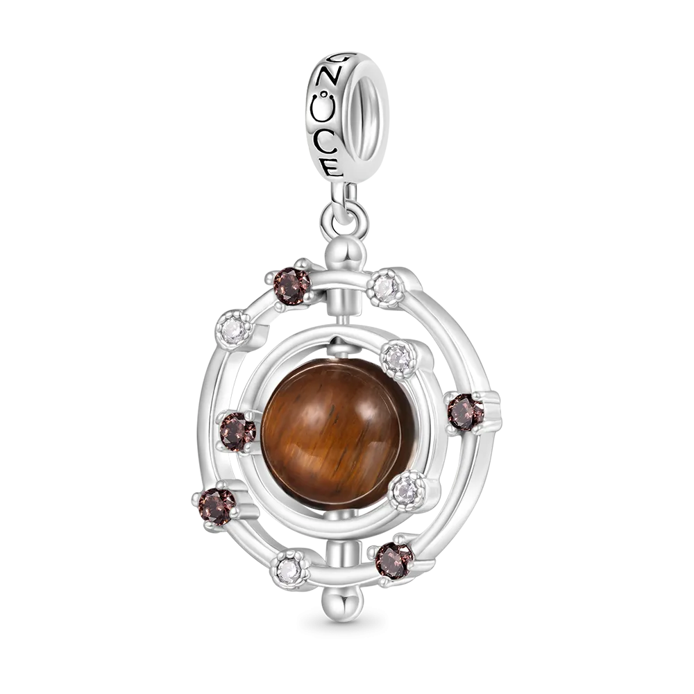 Gnoce Charm Galassia Di Onice Marrone Pietra Naturale Girevole