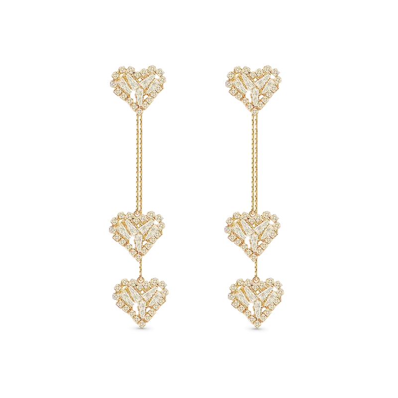Gnoce Orecchini Nappa Cuore Di Cristallo