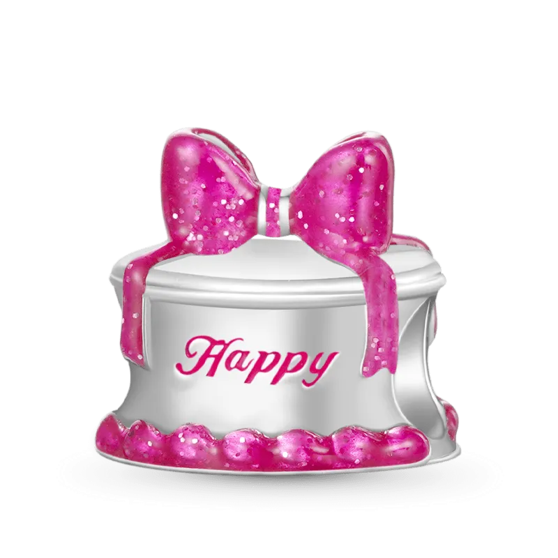 Gnoce Charm Torta Di Compleanno Rosa