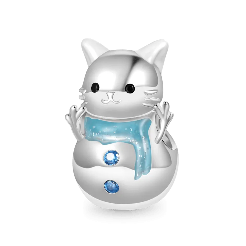 Gnoce Charm Pupazzo Di Neve Del Gatto