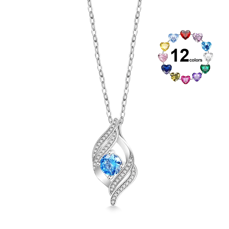 Gnoce Collana Curva Con Pietra Portafortuna