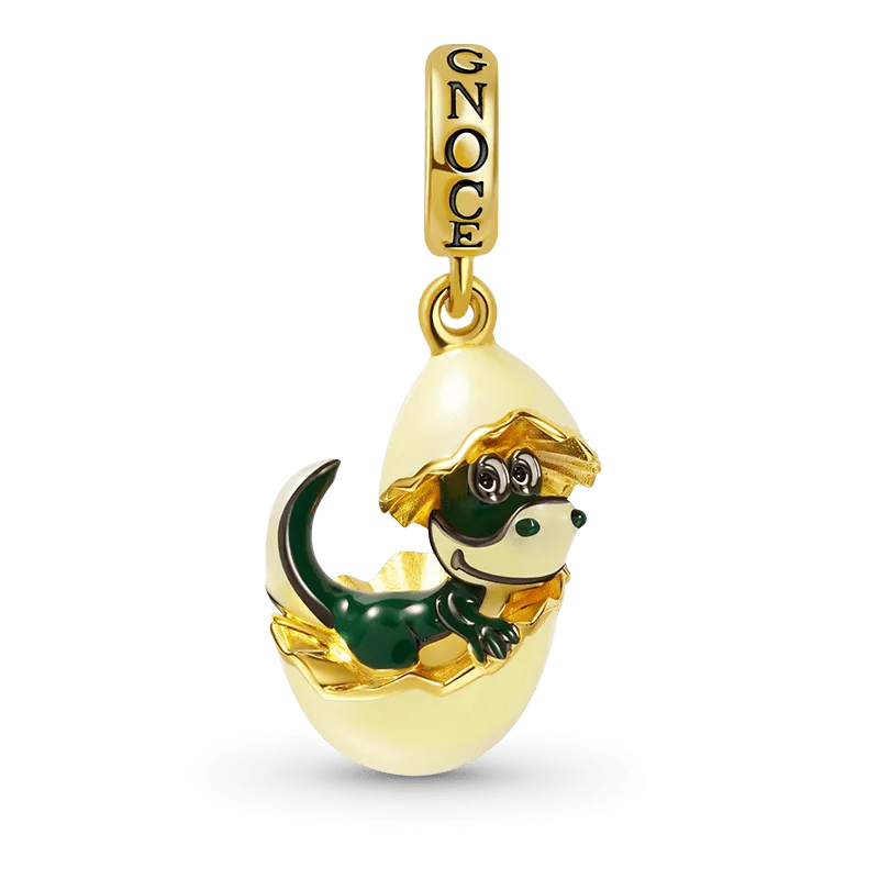 Charm Ciondolo Dinosauro Neonato in Argento Sterling 925