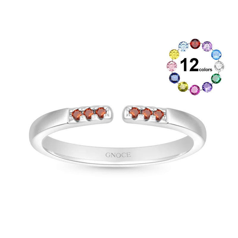 Gnoce Anello Regolabile Con Pietra Portafortuna