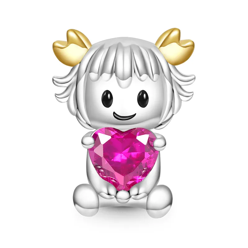 Gnoce Charm Costellazione del Cancro Abbraccia la Pietra Cuore