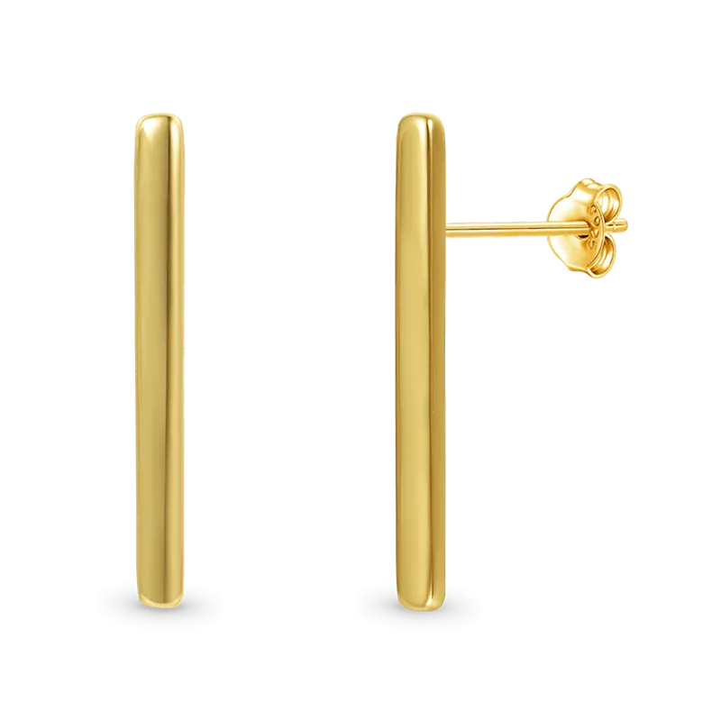 Gnoce Orecchini A Bottone A Barra Lunga