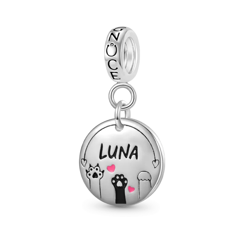 Gnoce Ciondolo Disco Incisibile Simpatica Impronta Di Zampa Di Animale Domestico