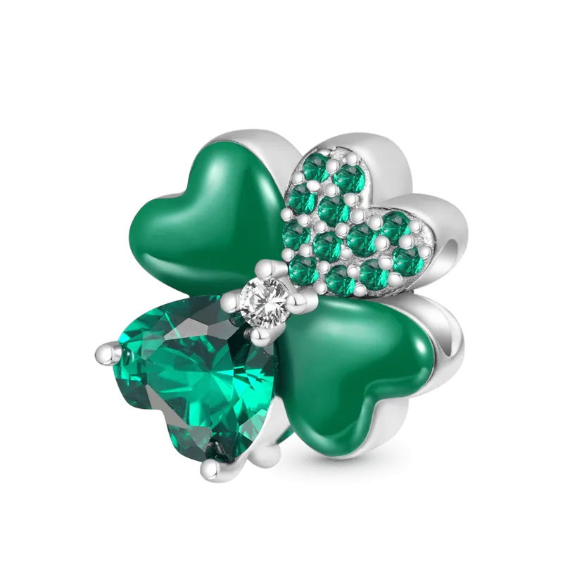 Gnoce Charm Quadrifoglio Zircone