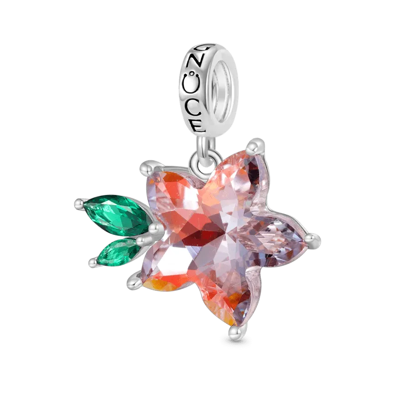 Gnoce Ciondolo Sakura Con Zirconi Rosa Fiore Di Ciliegio