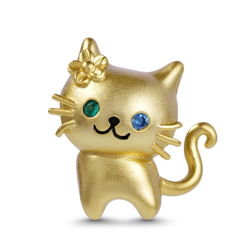 Charm Gatto in Argento S925