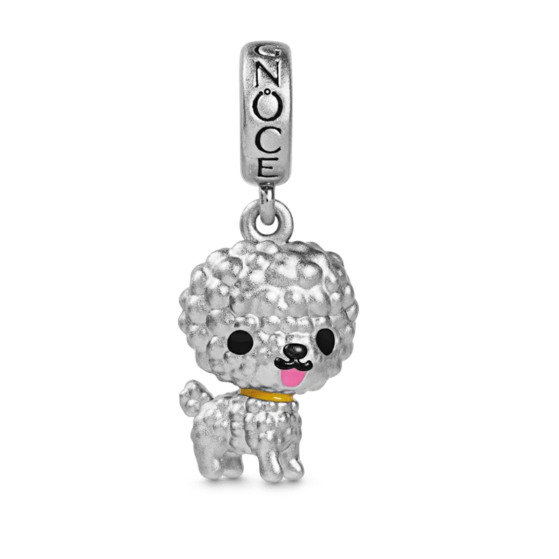 Gnoce Charm Ciondolo Bichon Cane in Argento S925