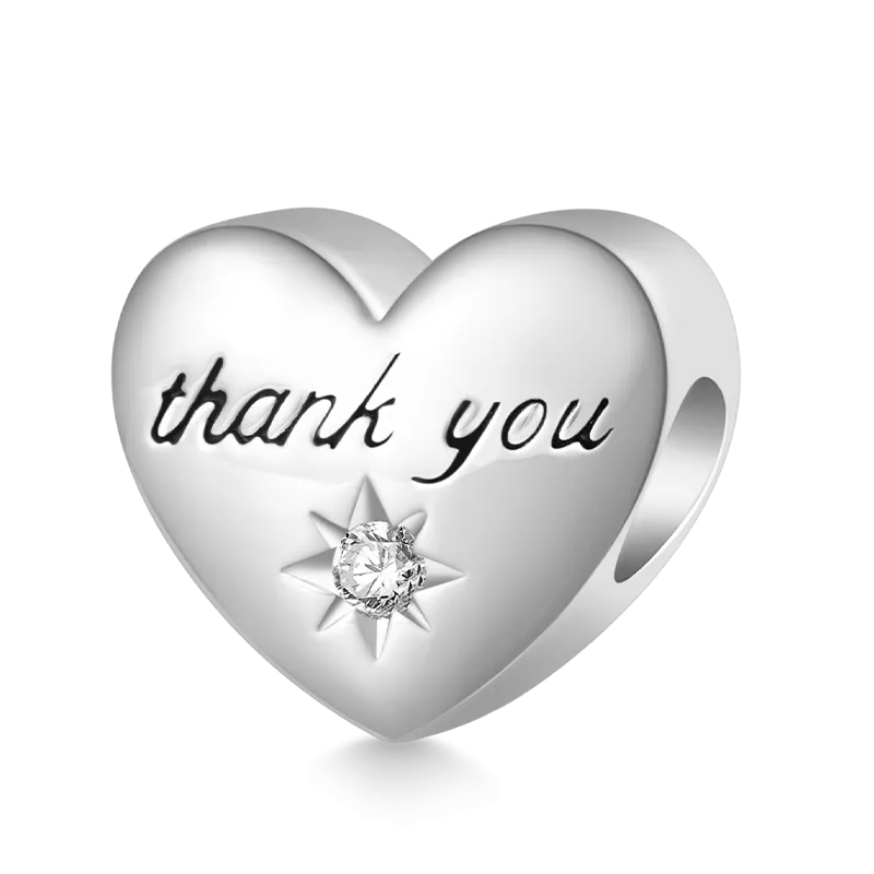 Gnoce Ciondolo Cuore Incisibile  "Grazie"