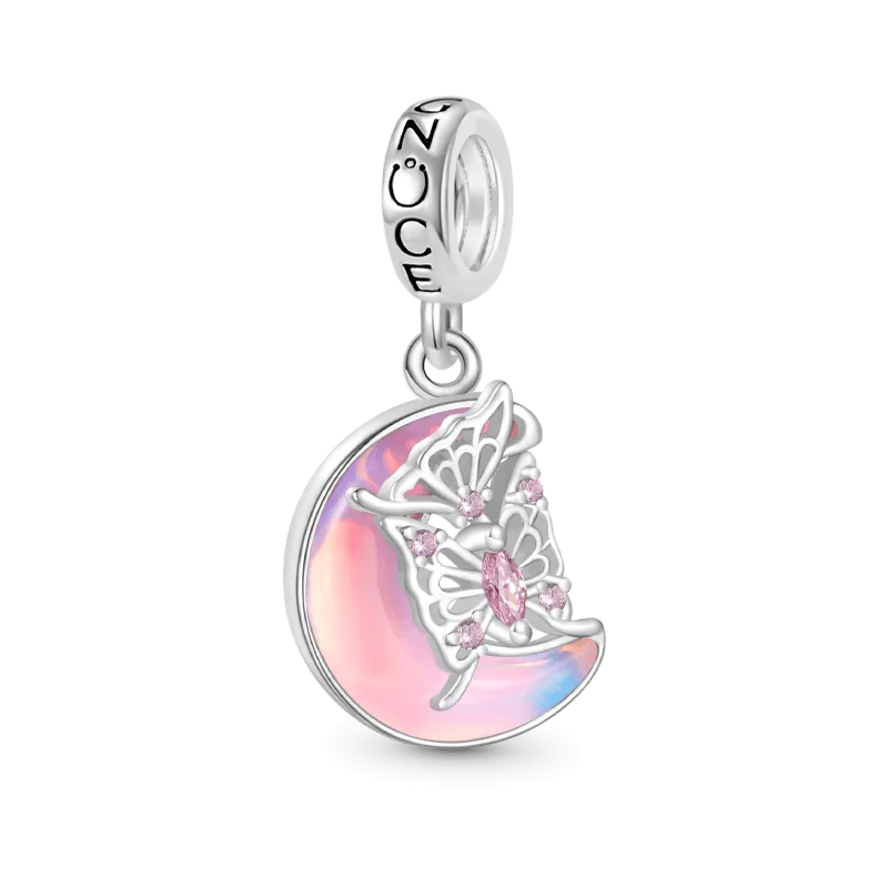 Gnoce Ciondolo Farfalla Sulla Luna Rosa