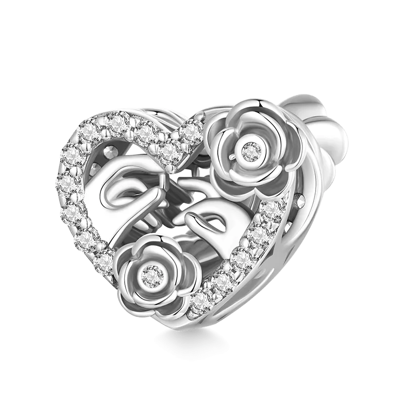 Gnoce Charm Rosa Dell'Amore Cuore Indosserà L'Anello Di Fidanzamento