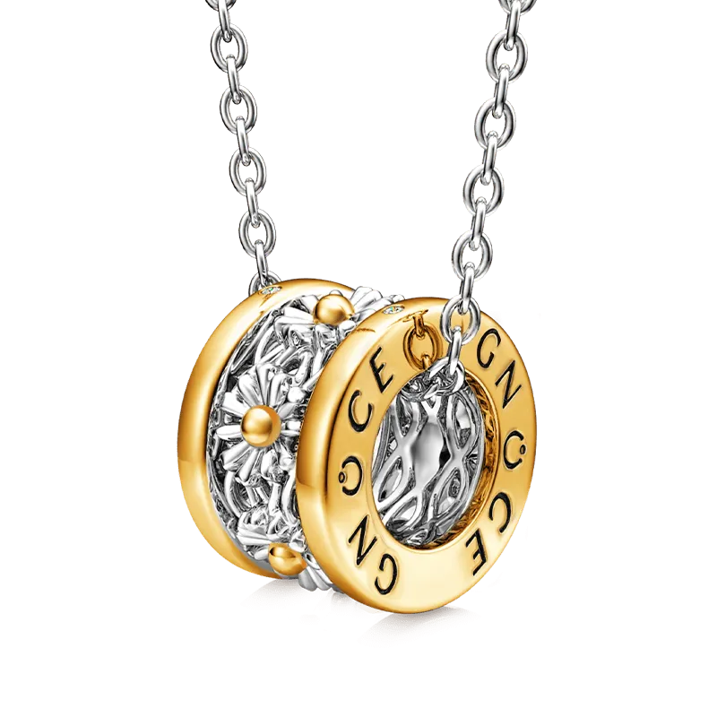 Gnoce Collana Fiori Di Margherita Placcato In Oro 18K