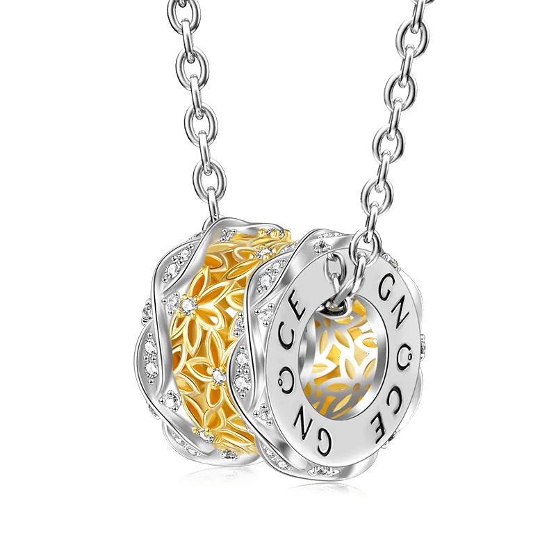 Gnoce Collana Gemme Di Fiori Openwork