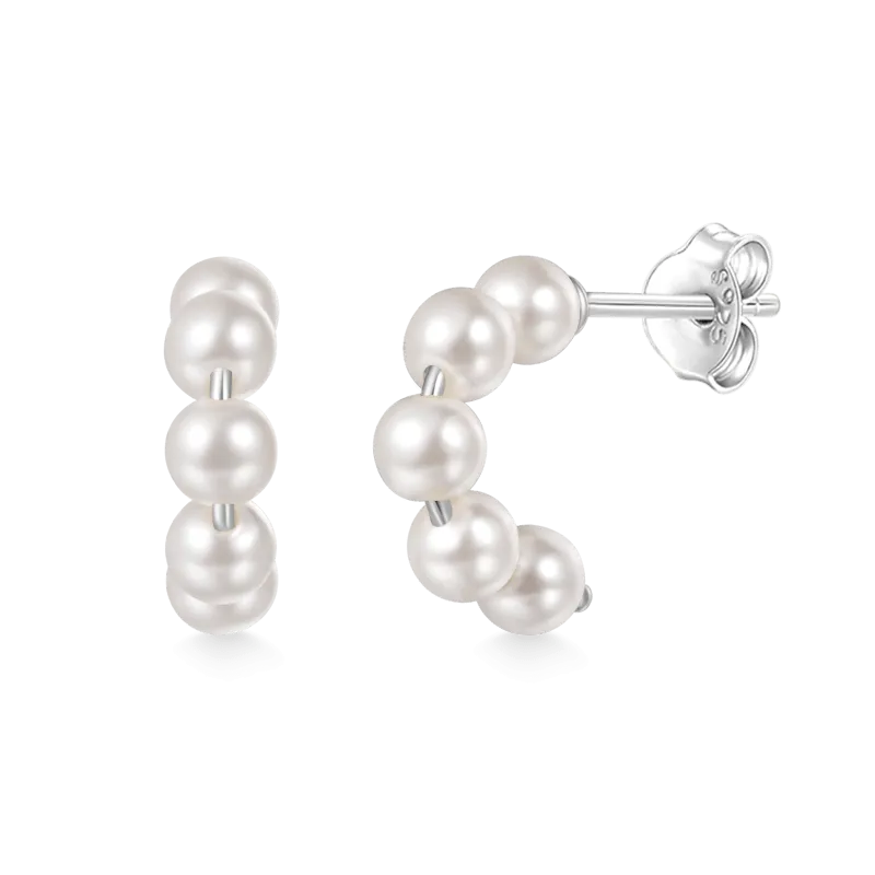 Gnoce Orecchini A Cerchio Aperti Di Perle