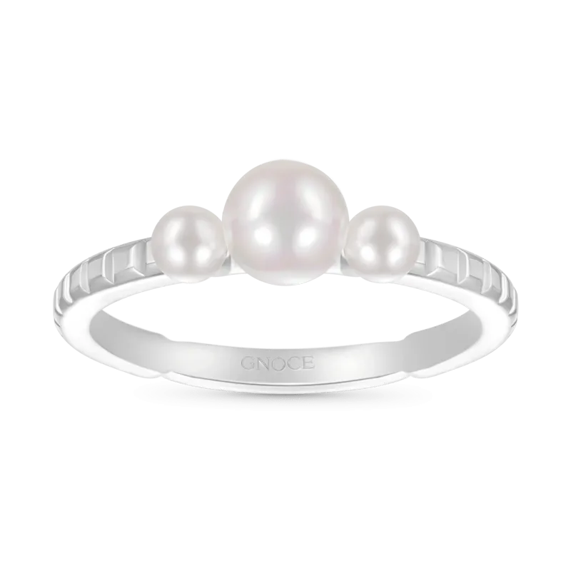 Gnoce Anello A Grappolo Di Perle