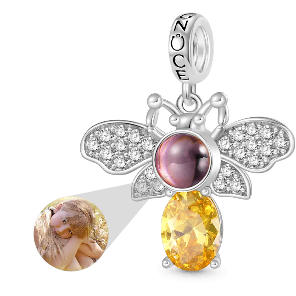 Gnoce Ciondolo Ape Giallo oro Personalizzato Foto Da Proiezione