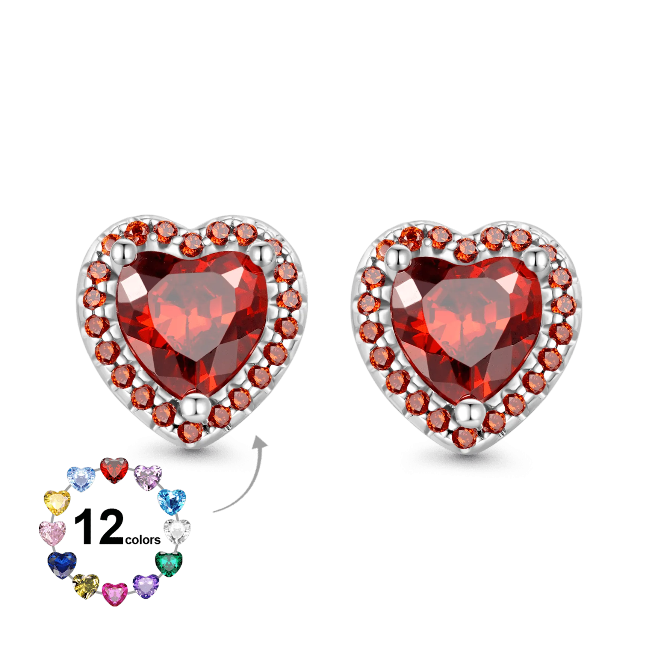 Orecchini Cuore Placcato Nero