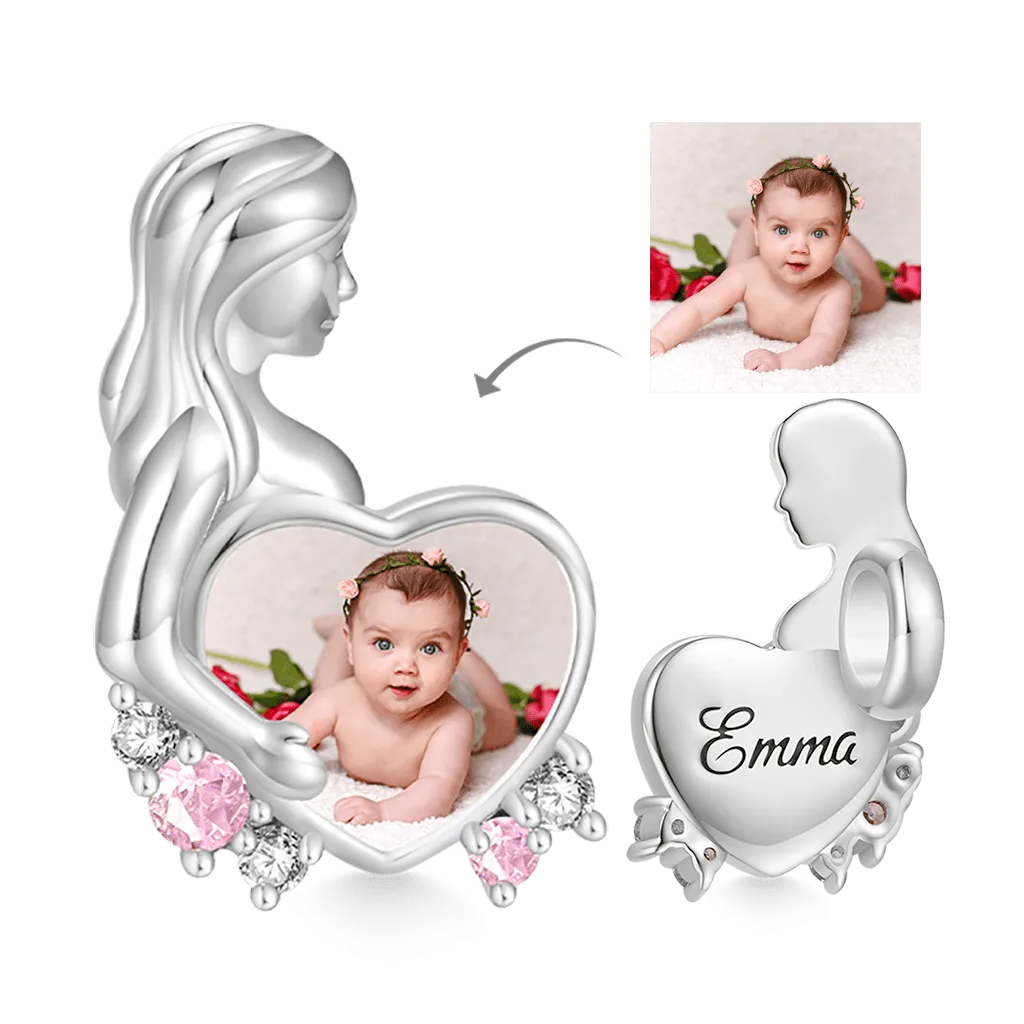 Gnoce Charm Foto Personalizzato Incidibile Maternità