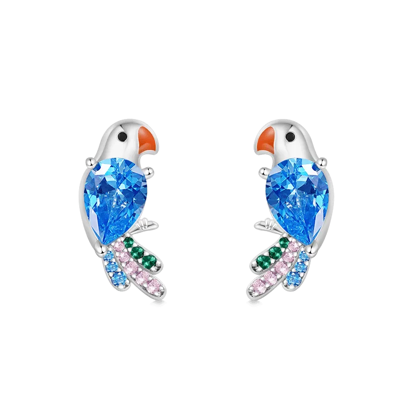 Gnoce Orecchini A Bottone Pappagallo