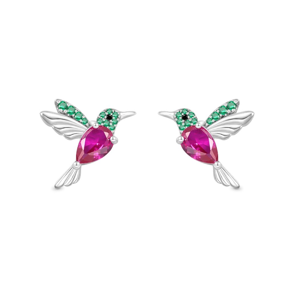 Gnoce Orecchini A Bottone Colibrì