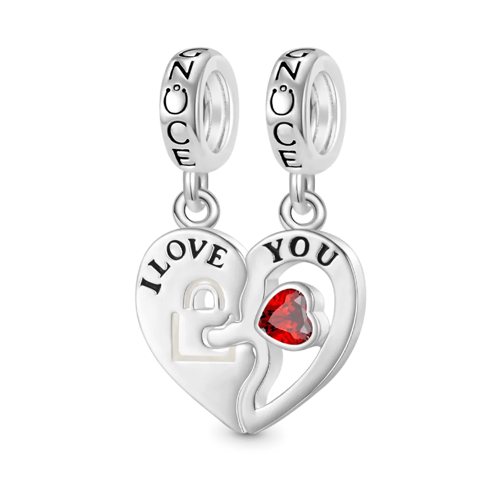 Gnoce Ciondolo Coppia Di Serrature A Chiave "I Love You"