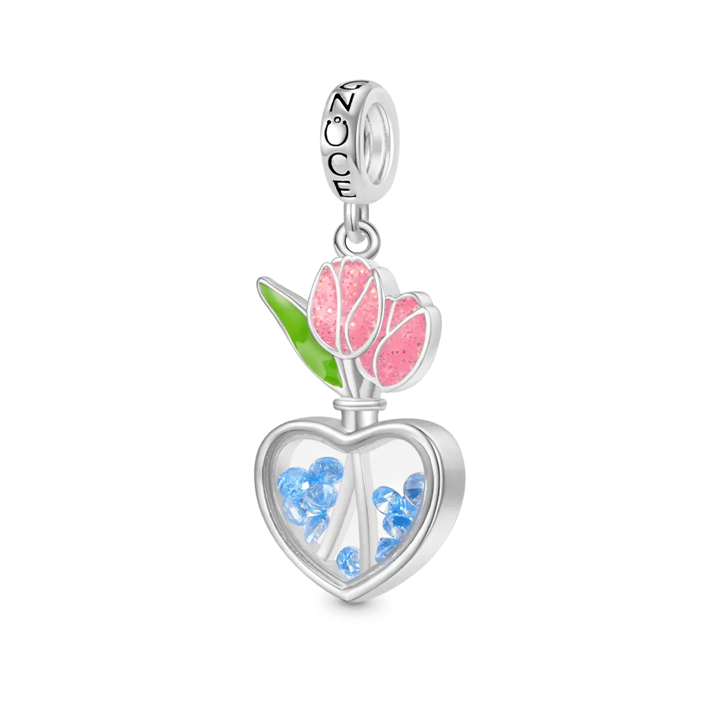 Gnoce Ciondolo Cuore Di Tulipano Fiore