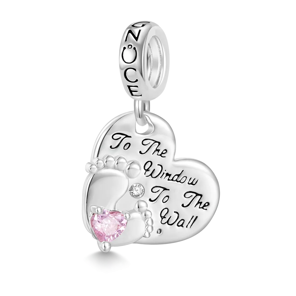 Gnoce Ciondolo Cuore Con Piedi Del Bambino