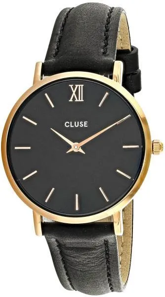 Orologio Donna CLUSE MINUIT CL30022 Vera Pelle Nero Rosè