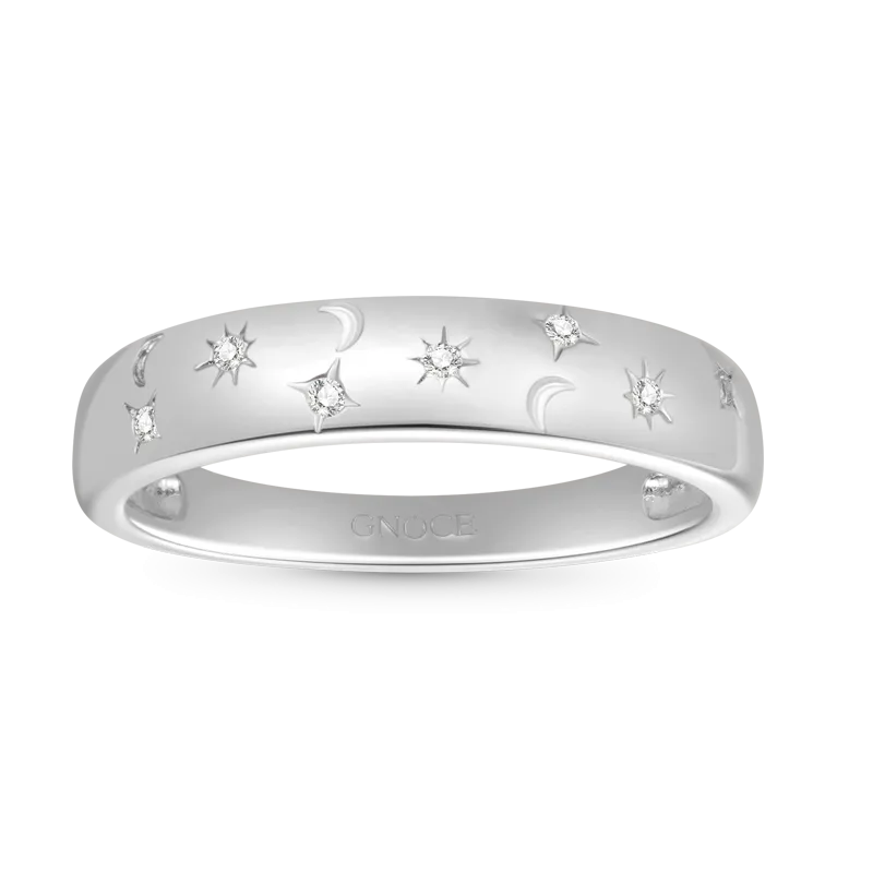 Gnoce Anello A Fascia Stella Splendente