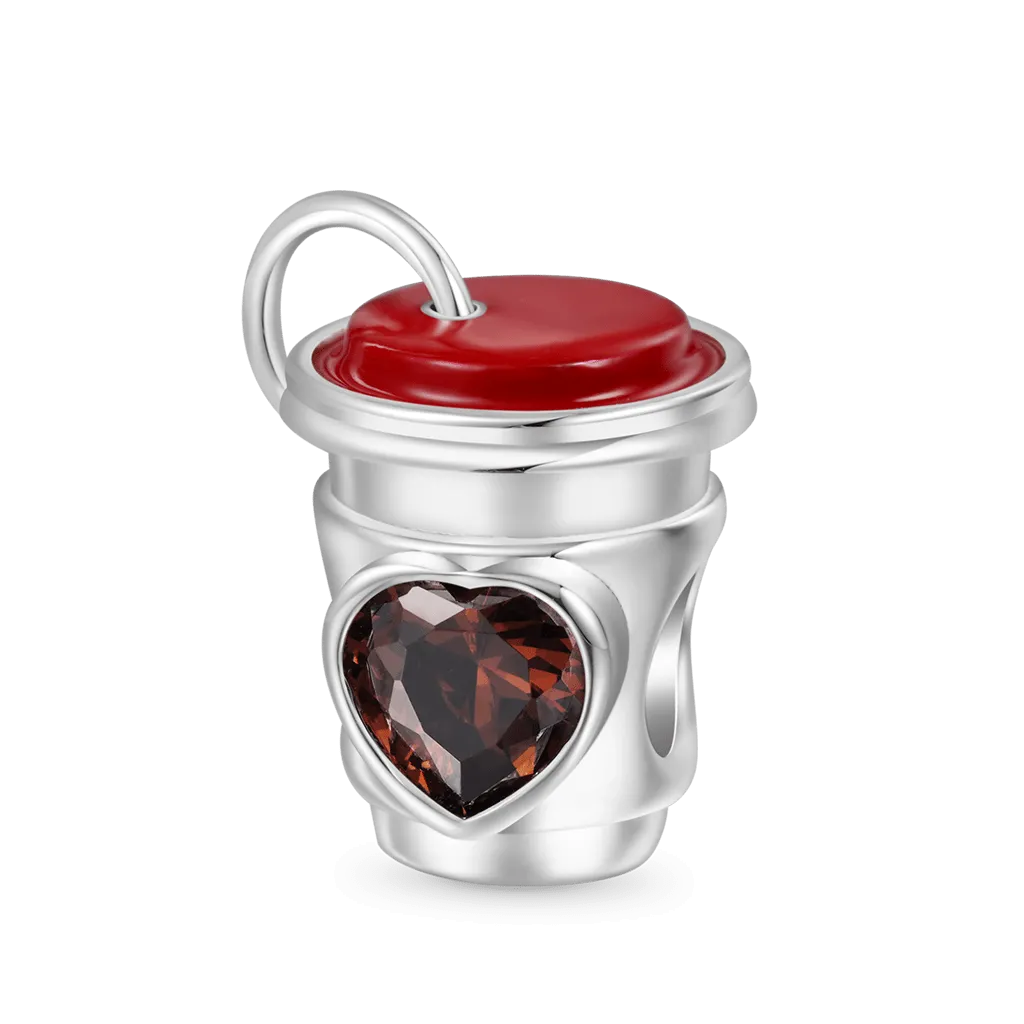 Gnoce Charm Caffè Cuore Con Coperchio Aperto