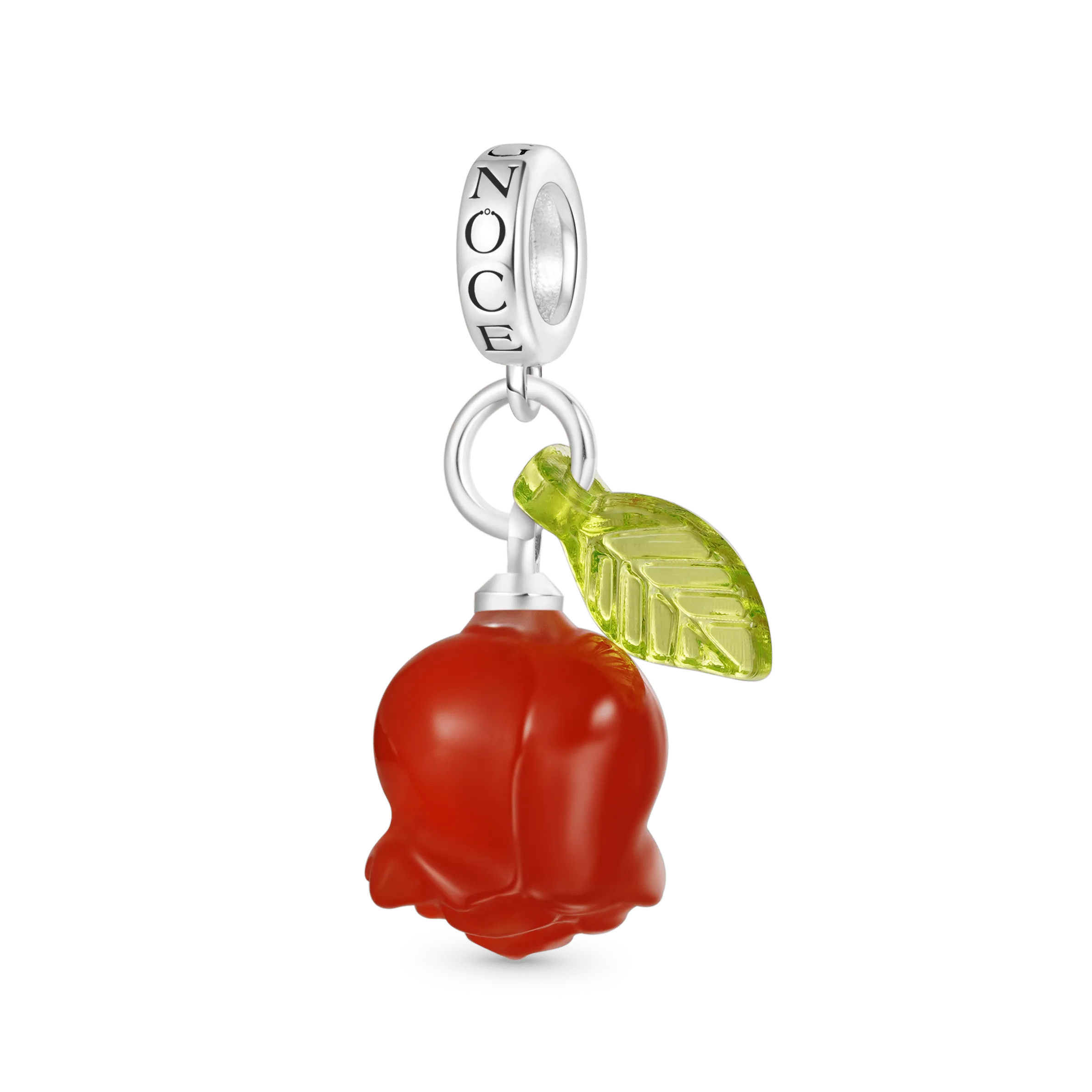 Gnoce Ciondolo Rosa Rossa In Calcedonio