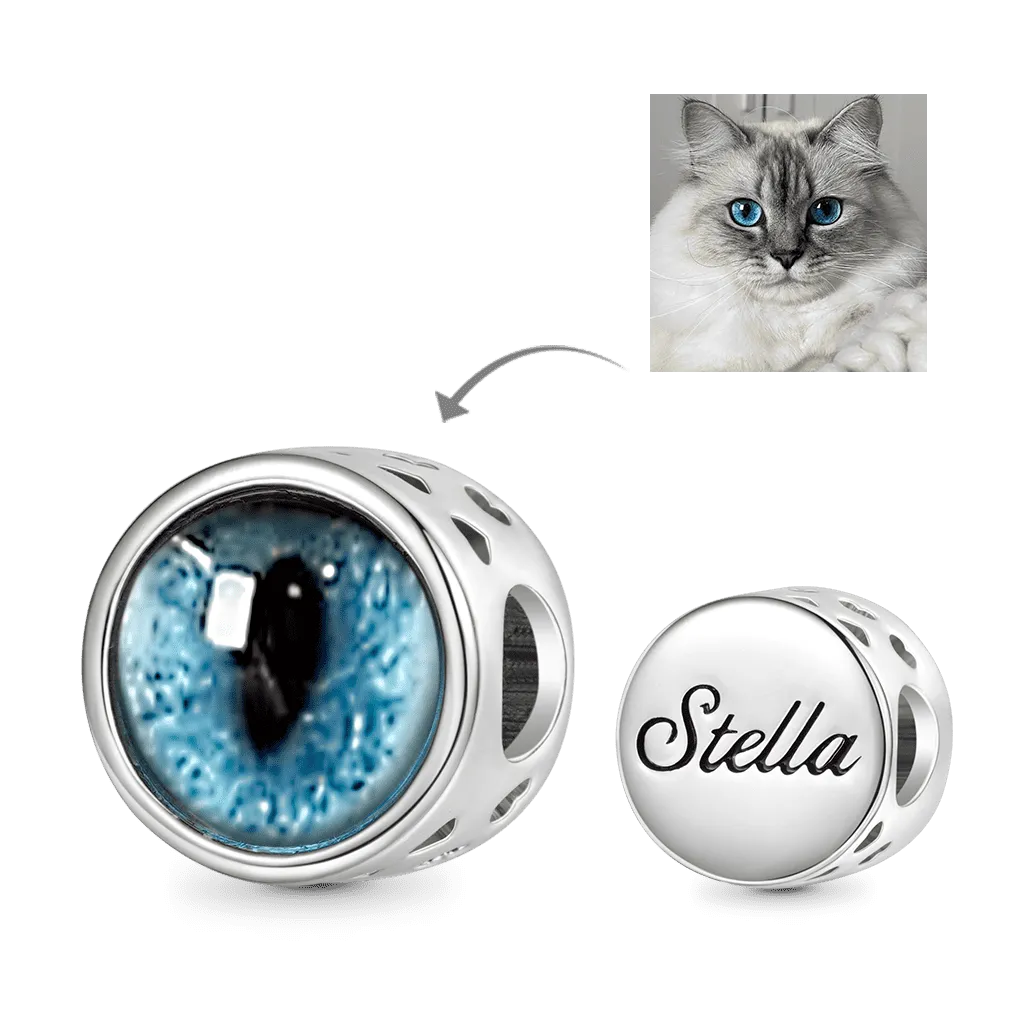 Gnoce Charm Personalizzabile Foto Occhi  Con Incisione