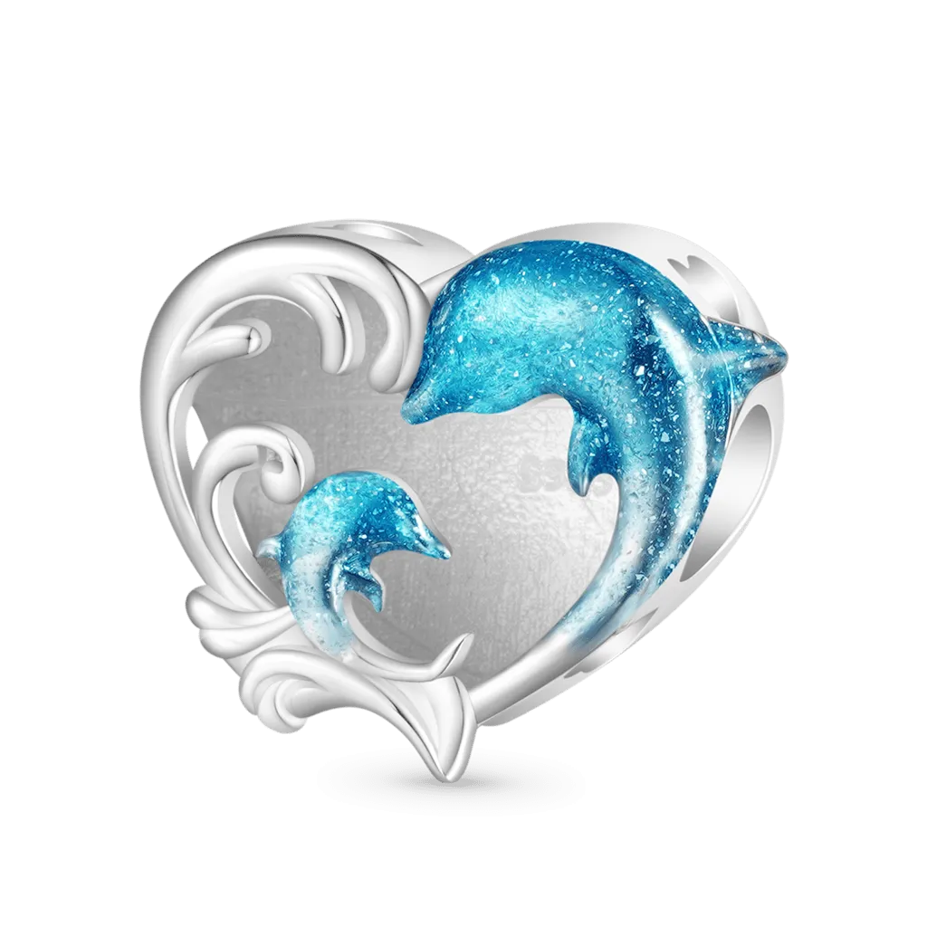 Gnoce Charm Cuore Del Delfino "Ti Amo Mamma"