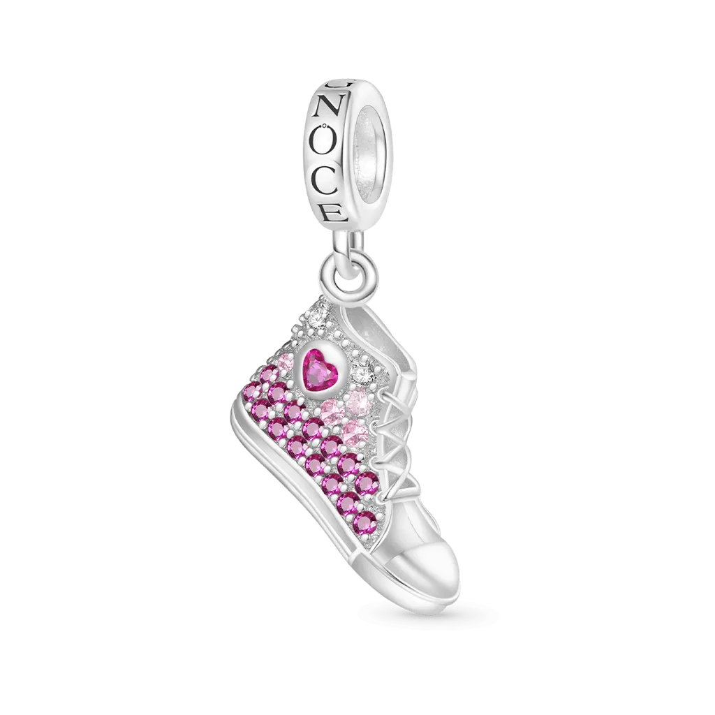 Gnoce Ciondolo Scarpa Di Tela Rosa