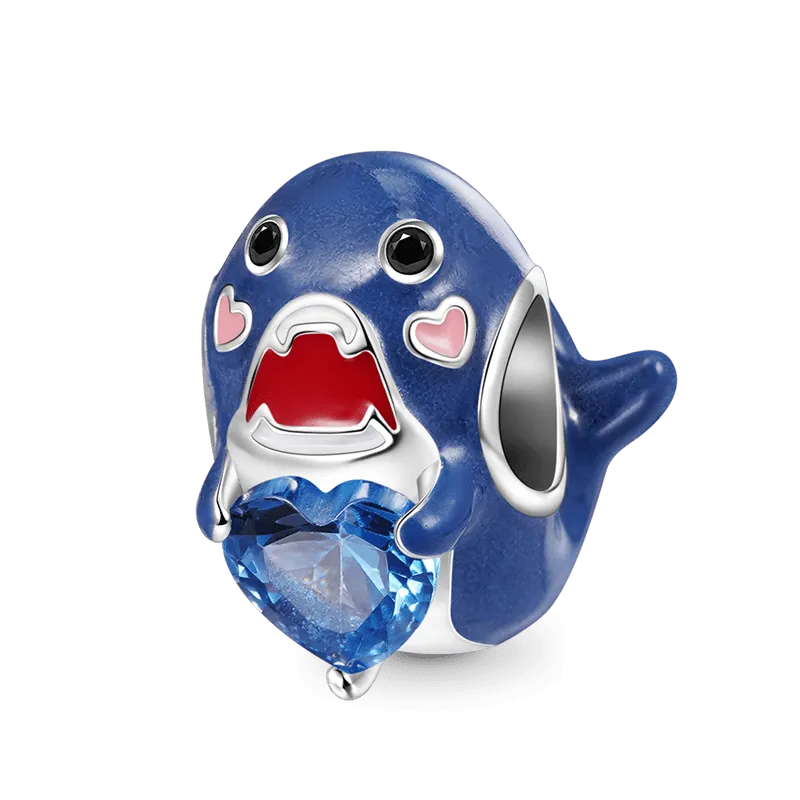 Gnoce Pescecane Abbraccia la Pietra Cuore in Argento S925