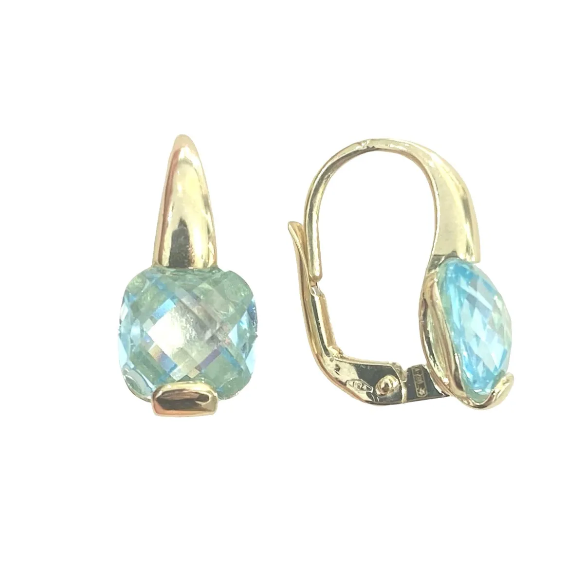 ORECCHINI CON TOPAZIO AZZURRO