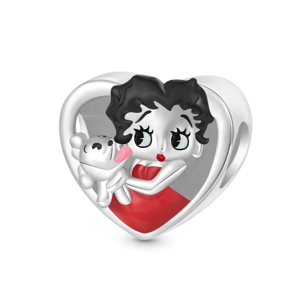 Gnoce Charm La Dolce Betty Boop Abbraccia Il Cucciolo