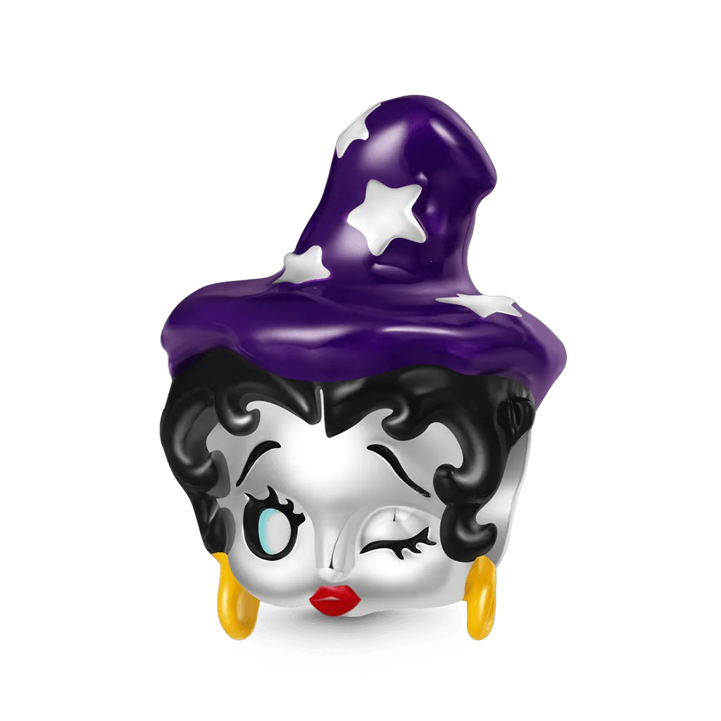 Gnoce Charm Cappello Da Strega Viola Betty Boop