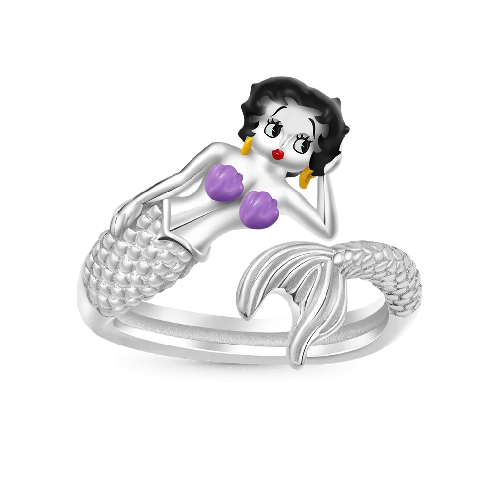 Gnoce Anello Aperto Della Sirena Betty Boop
