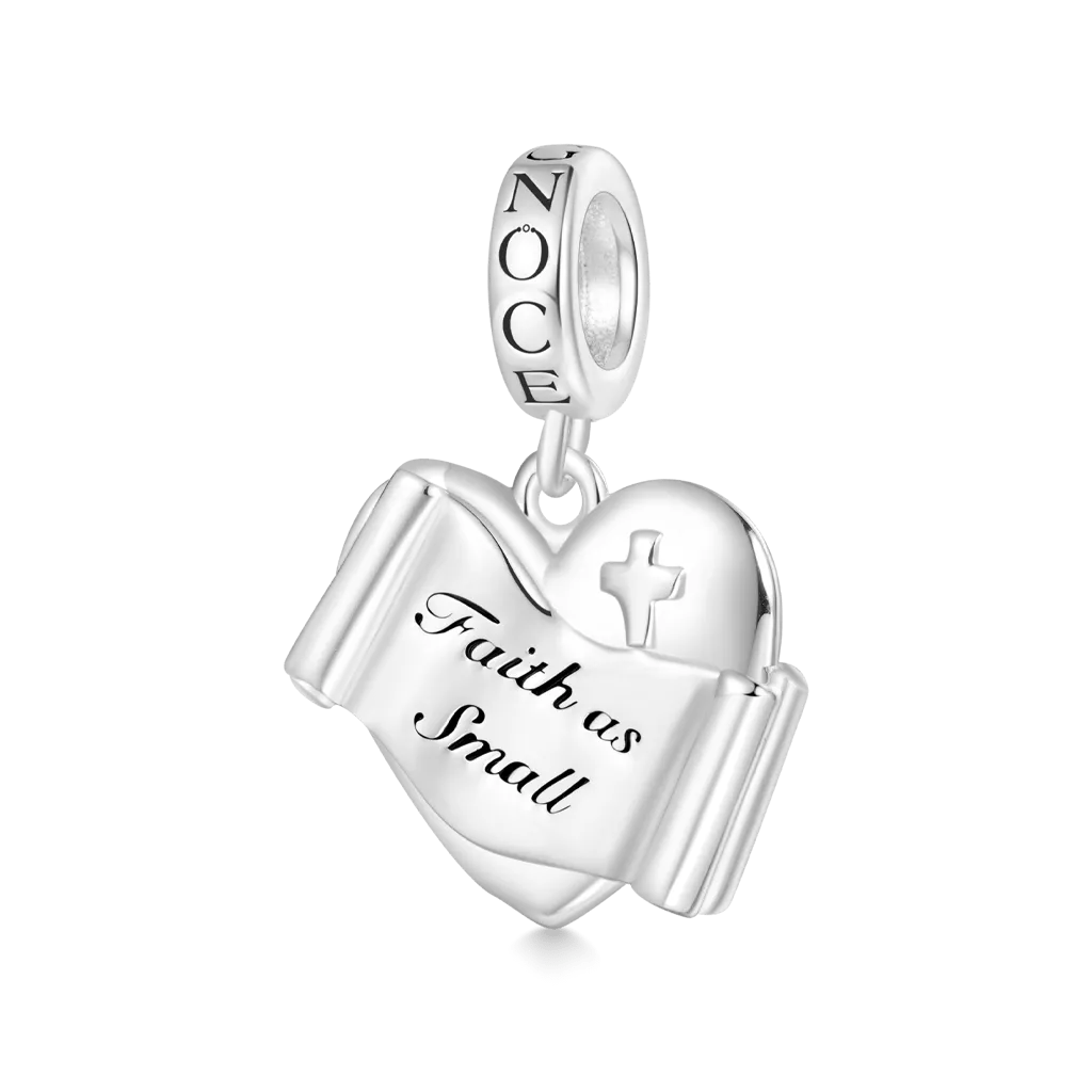 Gnoce Ciondolo Religioso Cuore 'La Fede Grande Quanto Un Granello di Senape'