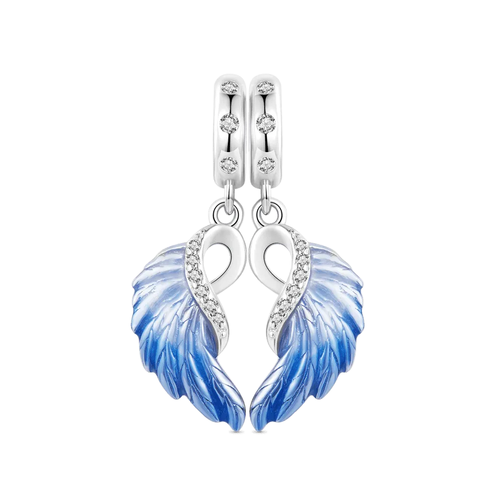 Gnoce Ciondolo Doppio Ali Blu