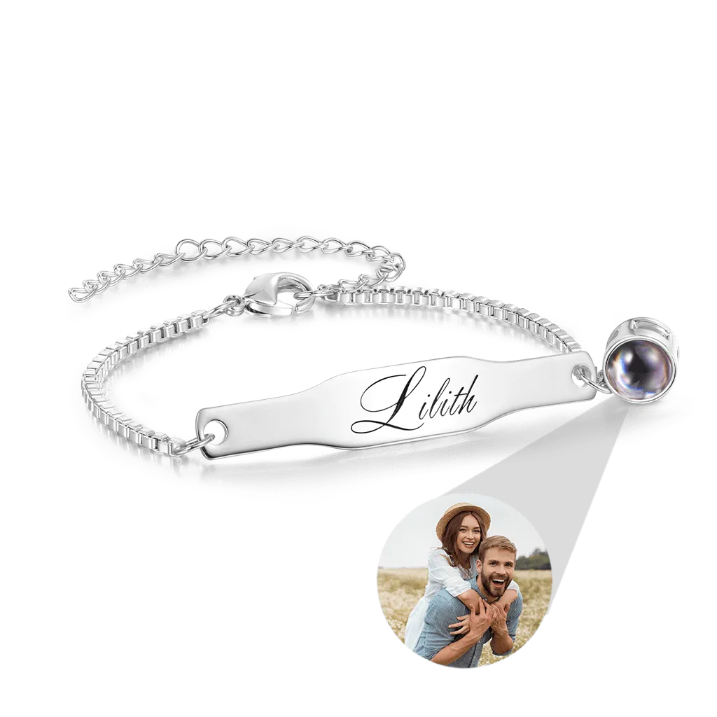 Gnoce Bracciale Regolabile Incidibile Proiezione Ricordi di Coppia